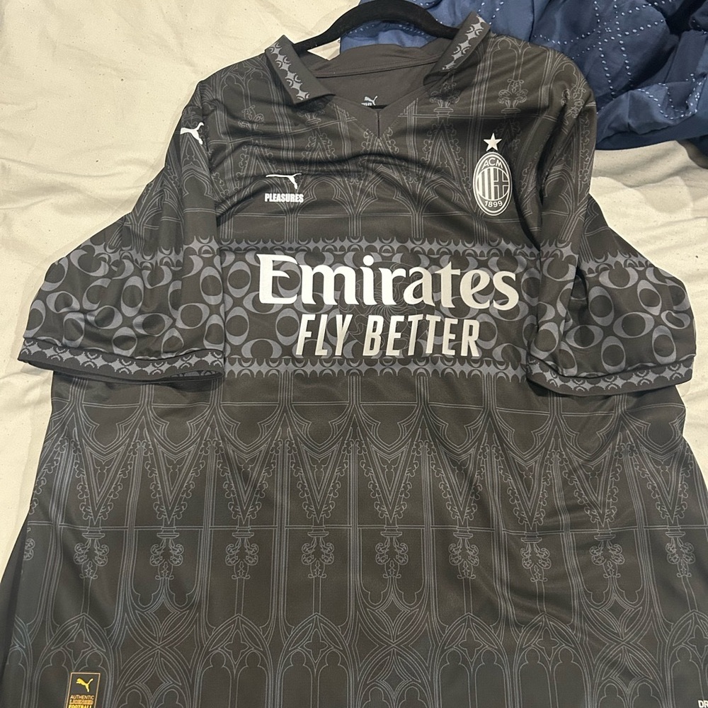 Puma Gray Soccer Jersey ac Milan authentic